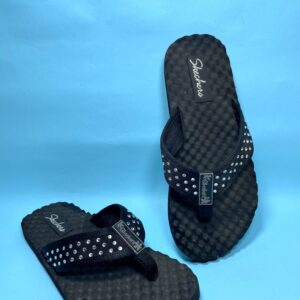 SKECHERS Women Run Black Sandal