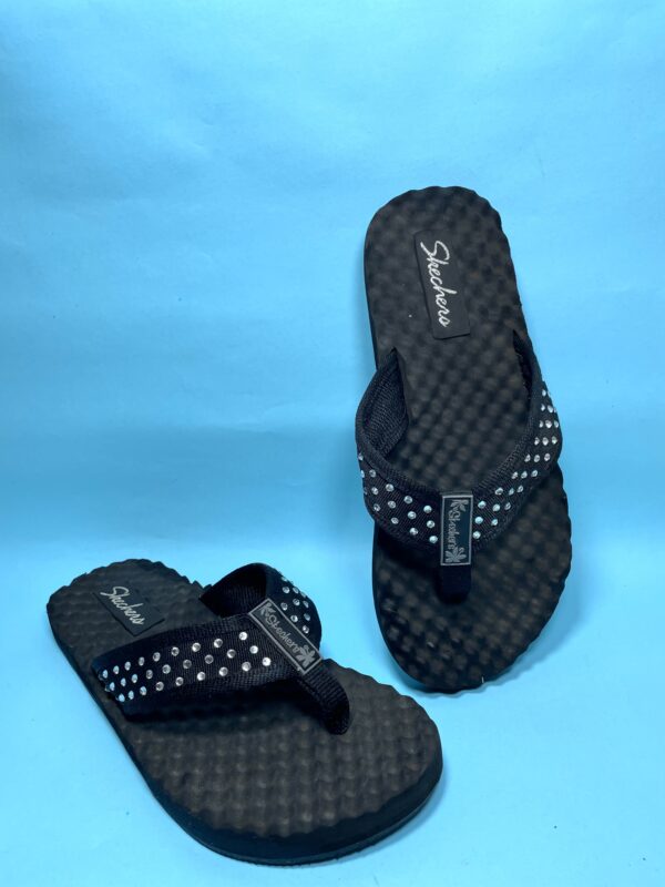 SKECHERS Women Run Black Sandal