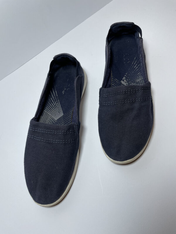 Clarks canvas loafers